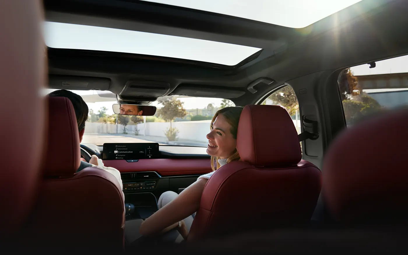 Friends riding in the 2-row 2027 Mazda CX-90 | Montpelier Mazda in Berlin VT