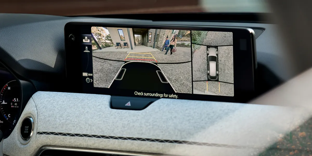 2027 Mazda CX-90 360° View Monitor on the center display | Montpelier Mazda in Berlin VT